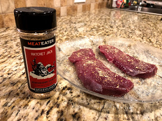 Meateater seasoning on venison steak