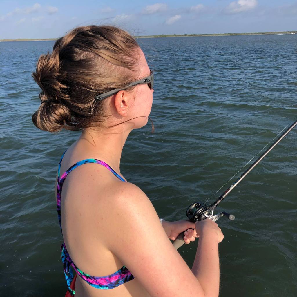 me fishing with a baitcaster