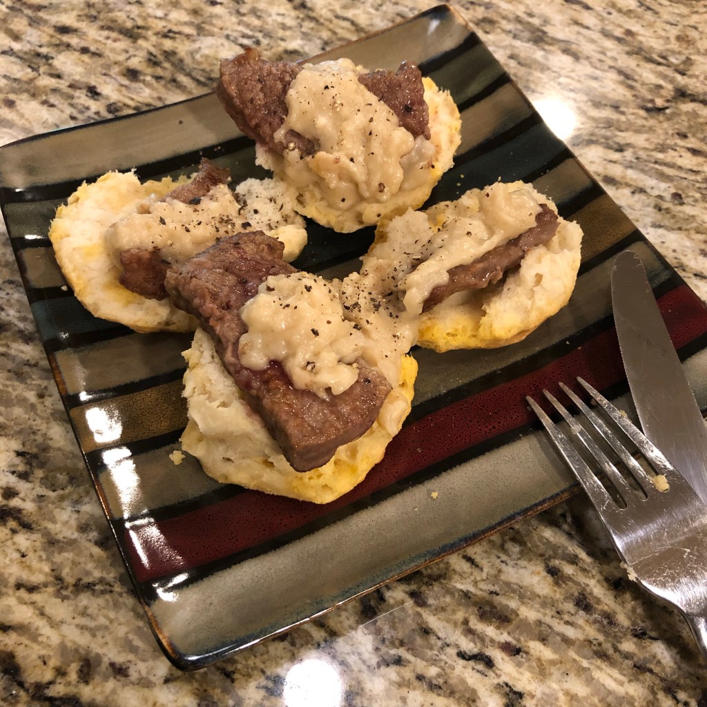 Venison with Biscuits and Gravy