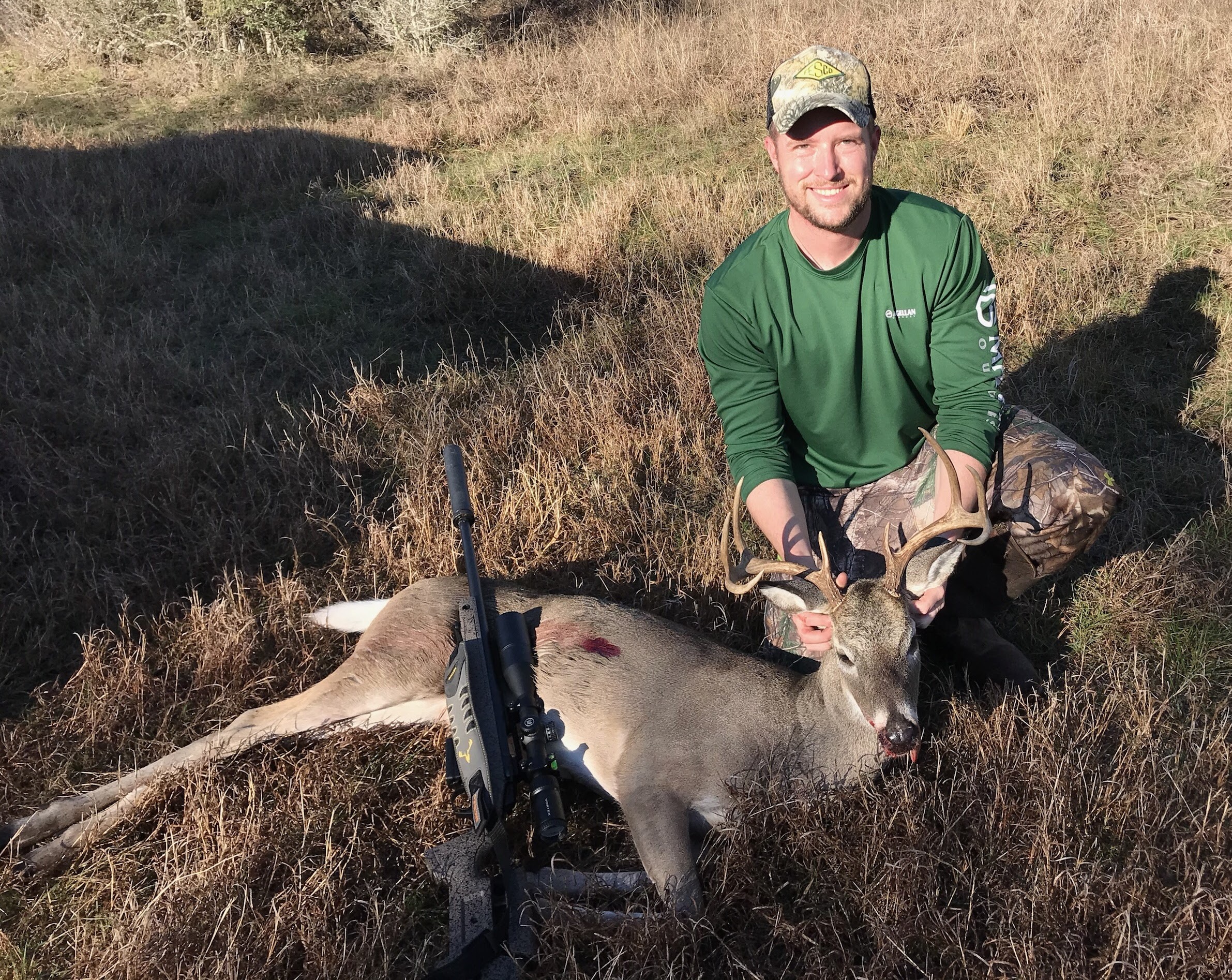 Court with his 8-point buck from Goliad