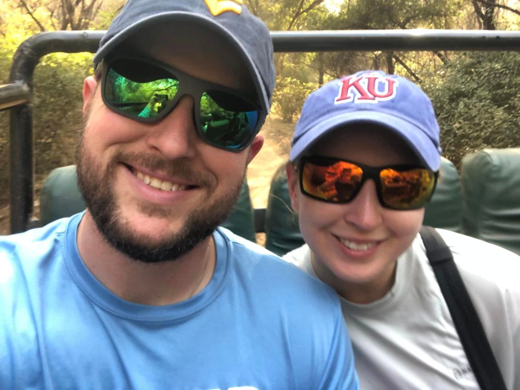 Court and Jessica in the jeep